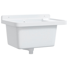 vidaXL fehér gyanta falra szerelhető mosdókagyló 50x35x24 cm (4002794) mosogatótálca