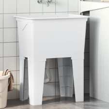 vidaXL fehér gyanta mosókád 59 x 41 x 75 cm mosogatótálca