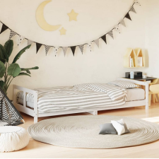 vidaXL fehér gyerek tömör fenyőfa ágykeret 80 x 200 cm ágy és ágykellék