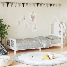 vidaXL Fehér gyerek tömör fenyőfa ágykeret 80 x 200 cm ágy és ágykellék