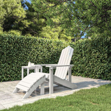 vidaXL fehér HDPE kerti adirondack szék lábtartóval kerti bútor