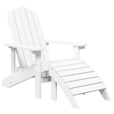 vidaXL fehér HDPE kerti adirondack szék lábtartóval (318645) kerti bútor
