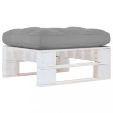 vidaXL Fehér impregnált fenyőfa kerti raklapzsámoly kerti bútor