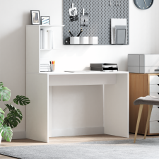 vidaXL Fehér Íróasztal Fehér MDF Kompakt Dekoratív Betétek Íróasztal íróasztal