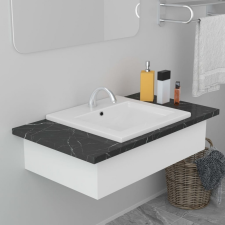 vidaXL Fehér kerámia beépíthető mosdókagyló 42 x 39 x 18 cm fürdőszoba kiegészítő