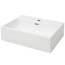 vidaXL Fehér kerámia mosdó csaptelep furattal 51,5x38,5x15 cm (142346) szaniter