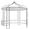 vidaXL Fehér kerek pavilon 300 x 290 cm