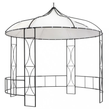 vidaXL Fehér kerek pavilon 300 x 290 cm kerti bútor