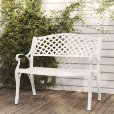vidaXL Fehér Kerti Pad - Alumínium - 102cm kerti bútor