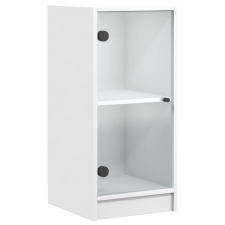 vidaXL fehér kisszekrény üvegajtókkal 35 x 37 x 75,5 cm (836399) bútor