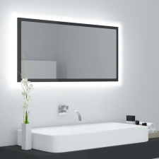 vidaXL Fehér LED-es forgácslap fürdőszobai tükör 90 x 8,5 x 37 cm fürdőszoba kiegészítő