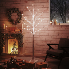 vidaXL fehér LED-es nyírfa 96 meleg fehér LED-del 180 cm műfenyő