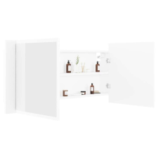 vidaXL Fehér led-es tükrös fürdőszobaszekrény 100 x 12 x 45 cm fürdőszoba bútor