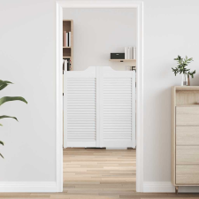 vidaXL fehér lengőajtók lamellás kialakítású 1 pár 90x80 cm bútor