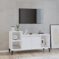 vidaXL fehér magasfényű szerelt fa TV-szekrény 100x35x55 cm bútor
