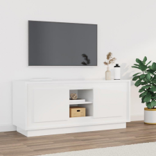 vidaXL fehér magasfényű szerelt fa TV-szekrény 102x35x45 cm bútor