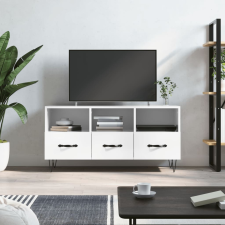 vidaXL fehér magasfényű szerelt fa TV-szekrény 102x36x50 cm bútor