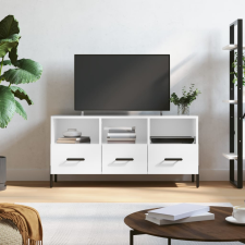 vidaXL fehér magasfényű szerelt fa TV-szekrény 102x36x50 cm bútor
