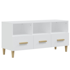 vidaXL fehér magasfényű szerelt fa TV-szekrény 102x36x50 cm (812606) bútor