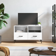 vidaXL fehér magasfényű szerelt fa TV-szekrény 80x36x50 cm bútor