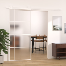vidaXL fehér matt ESG üveg és alumínium tolóajtó 90x205 cm építőanyag