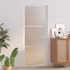 vidaXL fehér matt üveg és alumínium beltéri ajtó 83 x 201,5 cm építőanyag