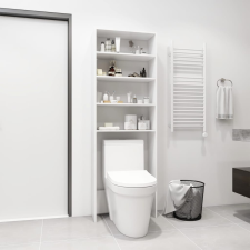 vidaXL fehér mosógépszekrény 64 x 24 x 190 cm fürdőszoba bútor