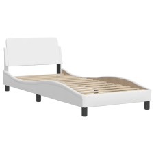 vidaXL fehér műbőr ágykeret fejtámlával 80 x 200 cm (373079) ágy és ágykellék