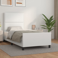 vidaXL fehér műbőr ágykeret fejtámlával 90 x 200 cm ágy és ágykellék