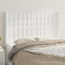 vidaXL Fehér műbőr fejtámla szárnyakkal 147x16x118/128 cm ágy és ágykellék