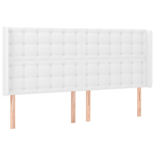 vidaXL fehér műbőr fejtámla szárnyakkal 183x16x118/128 cm (3119683) ágy és ágykellék