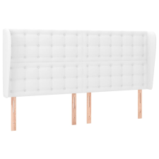 vidaXL fehér műbőr fejtámla szárnyakkal 183x23x118/128 cm (3118059) ágy és ágykellék