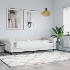 vidaXL fehér műbőr heverő matraccal 90 x 200 cm ágy és ágykellék