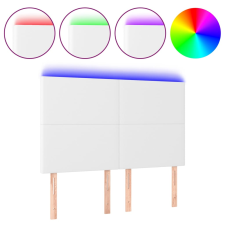 vidaXL fehér műbőr LED-es fejtámla 144x5x118/128 cm (3122235) ágy és ágykellék