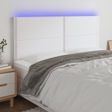 vidaXL fehér műbőr LED-es fejtámla 160x5x118/128 cm ágy és ágykellék