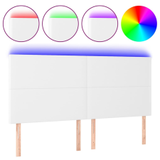 vidaXL fehér műbőr LED-es fejtámla 160x5x118/128 cm (3122241) ágy és ágykellék