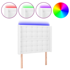 vidaXL fehér műbőr LED-es fejtámla 83x16x118/128 cm (3124121) ágy és ágykellék