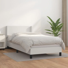 vidaXL fehér műbőr rugós ágy matraccal 100 x 200 cm ágy és ágykellék