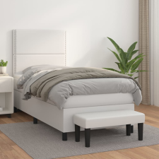 vidaXL fehér műbőr rugós ágy matraccal 100 x 200 cm ágy és ágykellék