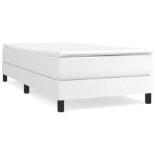 vidaXL fehér műbőr rugós ágy matraccal 100 x 200 cm (3144244) ágy és ágykellék
