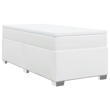 vidaXL fehér műbőr rugós ágy matraccal 100 x 200 cm (3285198) ágy és ágykellék