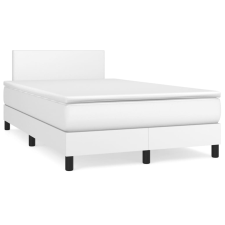 vidaXL fehér műbőr rugós ágy matraccal 120 x 200 cm (3140994) ágy és ágykellék