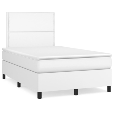 vidaXL fehér műbőr rugós ágy matraccal 120x190 cm ágy és ágykellék
