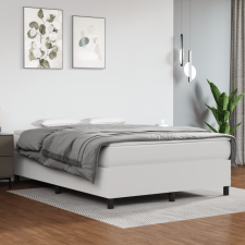 vidaXL fehér műbőr rugós ágy matraccal 140x190 cm ágy és ágykellék