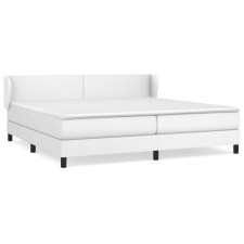 vidaXL fehér műbőr rugós ágy matraccal 200 x 200 cm (3127212) ágy és ágykellék