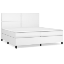 vidaXL fehér műbőr rugós ágy matraccal 200 x 200 cm (3142804) ágy és ágykellék