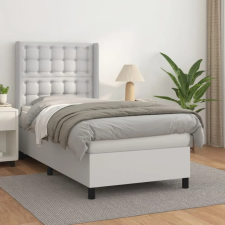 vidaXL fehér műbőr rugós ágy matraccal 80 x 200 cm ágy és ágykellék