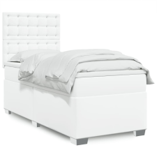 vidaXL fehér műbőr rugós ágy matraccal 80 x 200 cm ágy és ágykellék