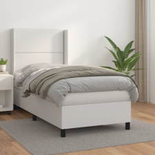 vidaXL fehér műbőr rugós ágy matraccal 90 x 200 cm ágy és ágykellék