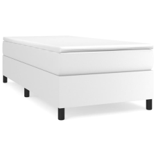 vidaXL fehér műbőr rugós ágy matraccal 90 x 200 cm (3144585) ágy és ágykellék